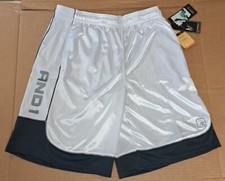 And1 Mens Basketball Gym Workout Shorts White and Grey ALL SIZES L XL 2XL 3XL