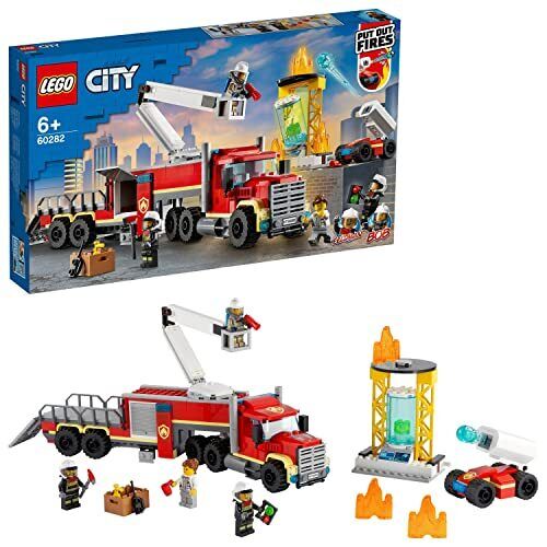 LEGO City Fire Command Base Assembly Set Flame Engine Boys 6+ Toys 60282 - Afbeelding 1 van 1