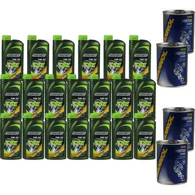 20L Motoröl FANFARO TSE 5W-30 4x MANNOL Motor Flush ADDITIV