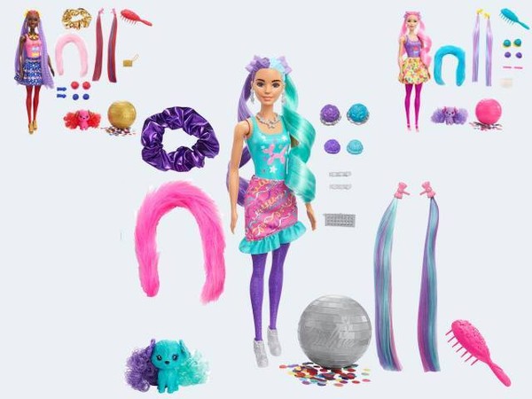 Mattel HBG38 Barbie Color Reveal Hair Feature Puppen 1 StüCk Sortiert Neu Ovp<-image