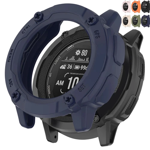 For Garmin Instinct 2X TPU Watch Protective Case Half Covered Frame Bumper Cover