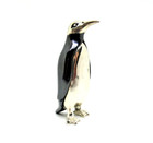 Noble miniature en argent 925 PINGOUIN Antarctique animal Italie vintage vitrine