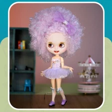 12" Blythe doll Nude fairy afro combo hair Carved lips makeup Factory Joint Body