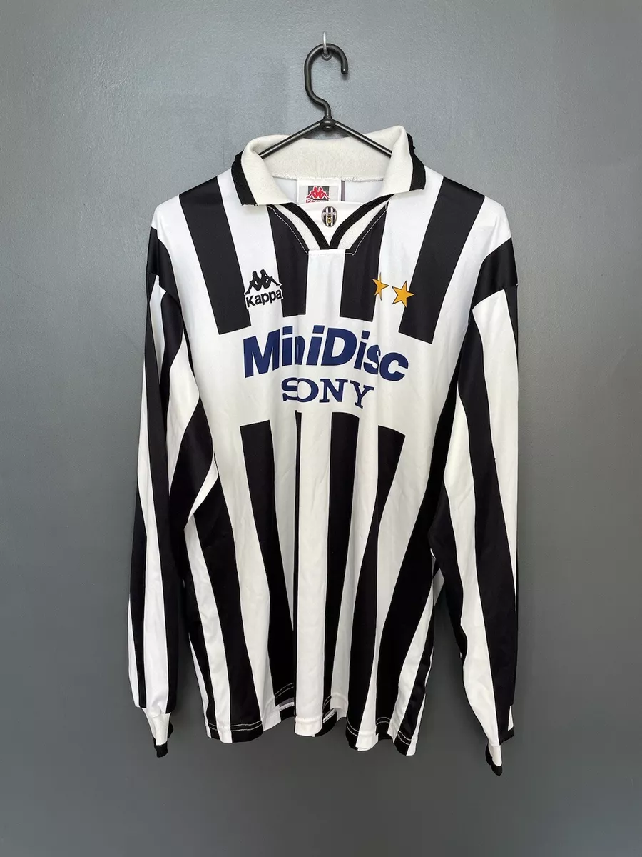 JUVENTUS 1996 1997 HOME FOOTBALL LONG SLEEVE VINTAGE KAPPA SHIRT SIZE L BOYS