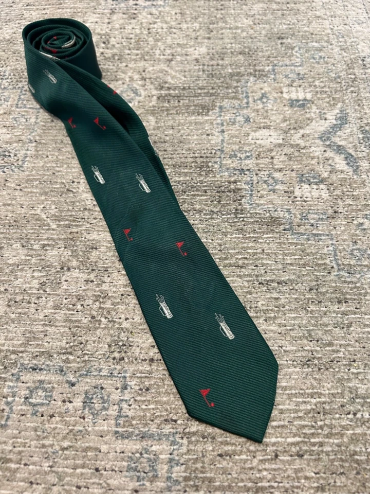Bolsa de palos de golf bandera verde vintage bordada criatura preppy corbata sin forro Foto 2 de 4
