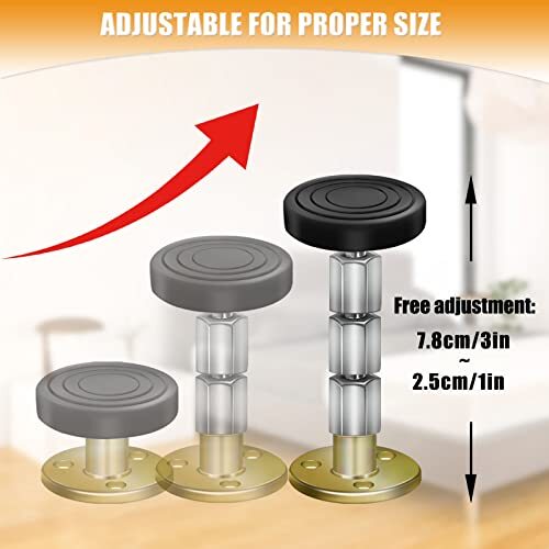 4 Pack Headboard Stoppers, Adjustable Bed Noise Stopper for Wall, Bed Frame - Picture 3 of 7