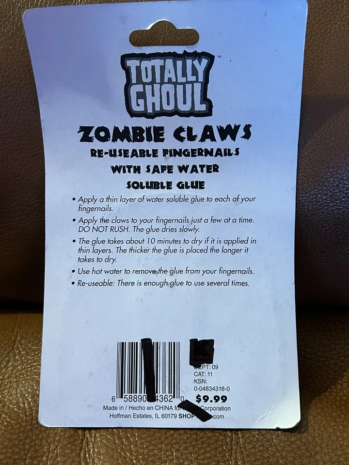 Totally Ghoul Zombie Claws NIP Never Opened Halloween Cosplay - Image 4 of 4