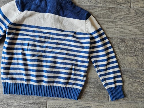 Boys Tommy Hilfiger Striped Pullover Knit Sweater Long Sleeve Size 7 blue white - Picture 9 of 12