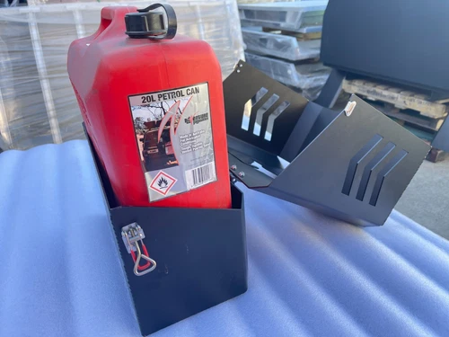 380Widex200Depthx500Hmm Black Kangaroo Aluminium Jerry Can Holder 3mm Flat Plate - Picture 9 of 16