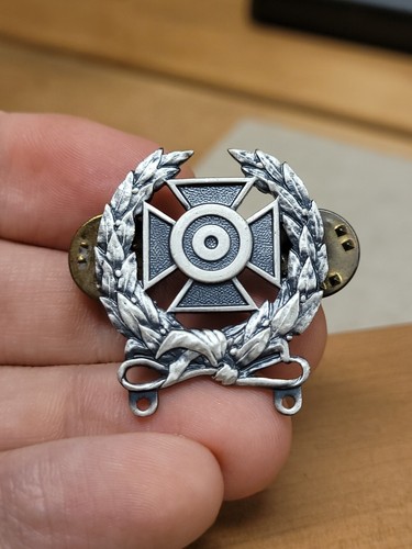Vietnam Era Army Expert Rifle Qualification Badge Sterling Silver Filled Krew - Picture 5 of 15