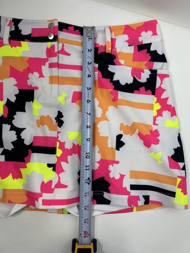 Slazenger Golf Skort Women's Sz 6 Multi-Colored Belted Pockets - Picture 11 of 12