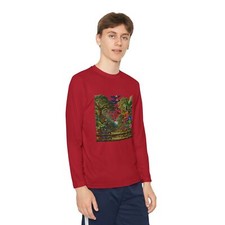 Nature-Inspired Youth Long Sleeve Tee - Colorful Jungle Design