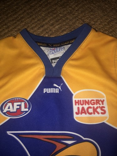 Vintage West Coast Eagles Guernsey Jersey Top Kids Boys Youth 14 Yrs - Picture 3 of 8