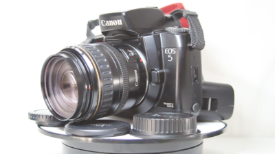 Canon EOS 5 QD Film Camera + EF 28-105mm F/3.5-4.5 USM Lens + VG10