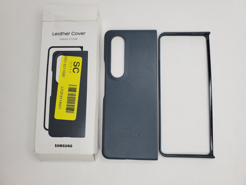 GENUINE Samsung Leather Cover for Galaxy Z Fold4 EF-VF936 Graygreen PREOWNED!