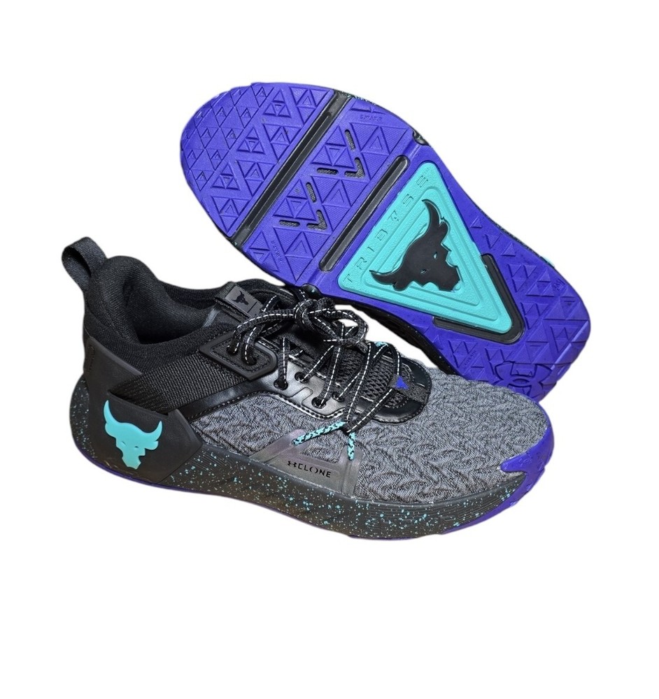 Under Armour Project Rock 6 Black Training Shoes 3026535-001 Women's Size 10