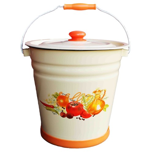 Bucket enamel with lid enamelled bucket iron bucket steel bucket water bucket 12 L - Picture 10 of 22