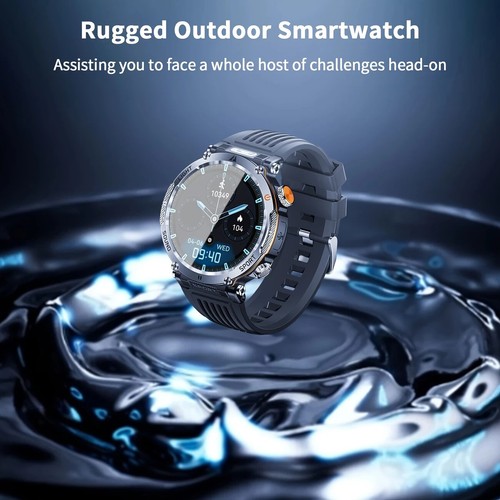 Montre Connectée pour Homme, Réponse Faire Appel/100 Sports, Montre Sport Fitness Étanche - Photo 2 sur 2