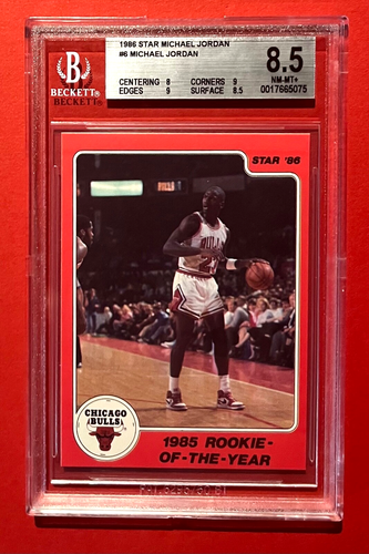 Michael Jordan 1986 Star - 10 card Set with BGS Graded High - Ex-Mint or Better - Bild 12 von 21