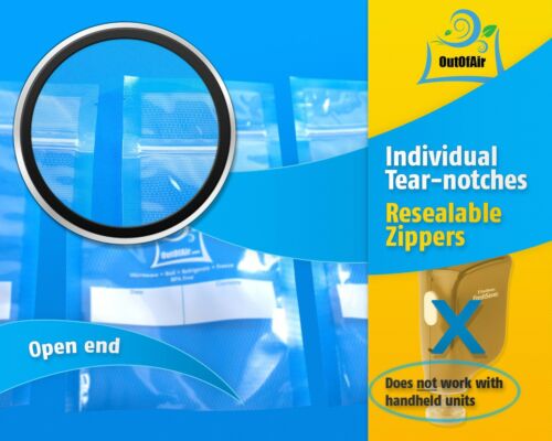 50 Gallon Size Zipper Vacuum Sealer Bags (11" x 16") OutOfAir Vacuum Sealer Z... - Picture 2 of 6