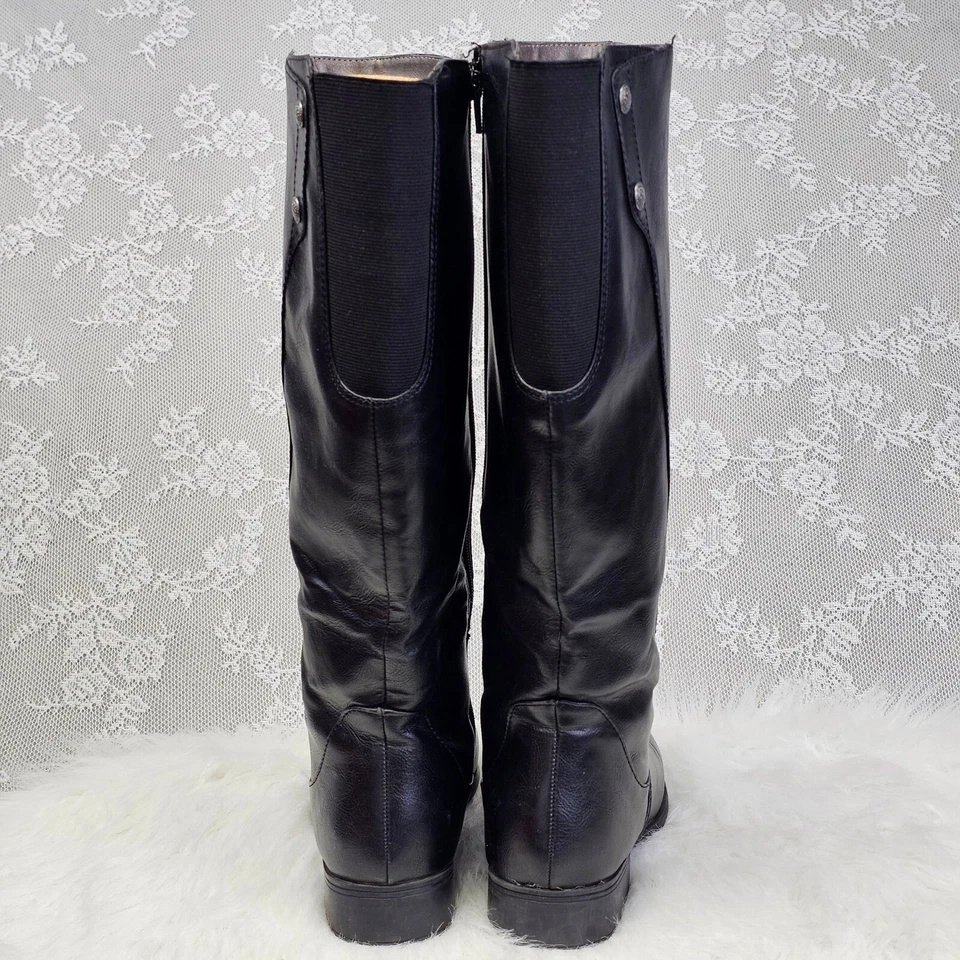 Botas de montar Life Stride Xripley para mujer 9,5 M imitación cuero hasta la rodilla elásticas Foto 4 de 4