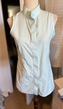 Talbots 2P Light Blue Button Up Blouse