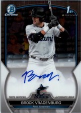 2023 Bowman Chrome Draft Autographs #CDABV Brock Vradenburg Auto - NM-MT