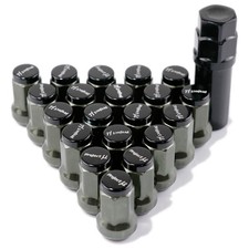 M12x1.5 Project Mu Black Composite Spec Steel Wheel Lug Lock Nuts 20pcsset