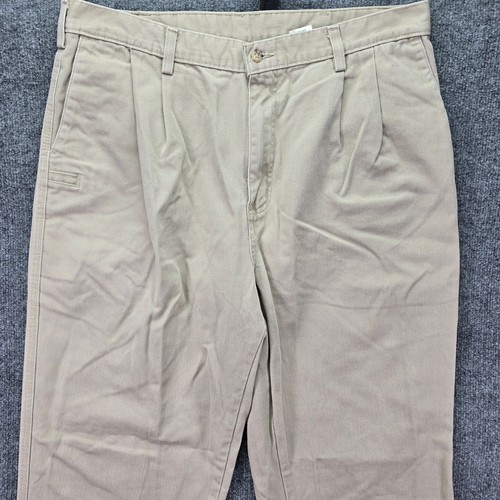 Pantalone Carhartt uomo 38x34 (36x33) kaki plissettato chino twill cotone lavoro casual - Foto 3 di 8