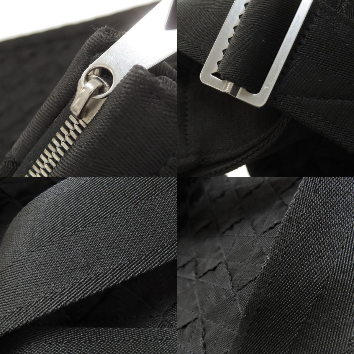 Bottega Veneta Canvas Tote Bag Black 20.1 x 15.7 x 1.0 in Used thumbnail 9