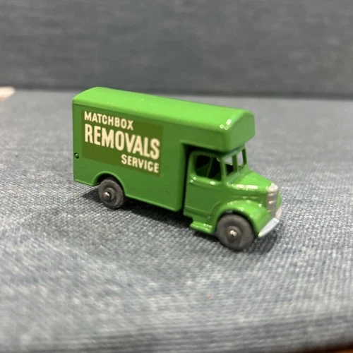 1956 Matchbox Lesney #17-A Bedford Removal Services Van green no number cast