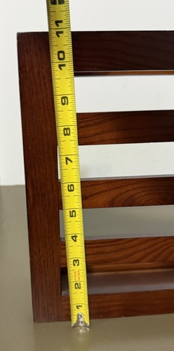 Porta documentos de montaje en pared de colección soporte para revistas madera maciza de roble montaje trasero primitivo - Imagen 10 de 12