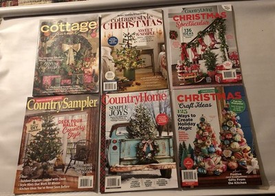 NEW 6, Christmas/Holiday Mags 2025 Country Living, The Cottage Journal, Etc 