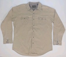Vintage Sears Shirt Mens XL Tall Camel Brown Pinwale Corduroy Western Patina