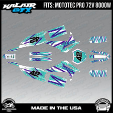 Graphics Kit for MotoTec Pro 72v 8000W (All Years) Whiplash Series - TEAL