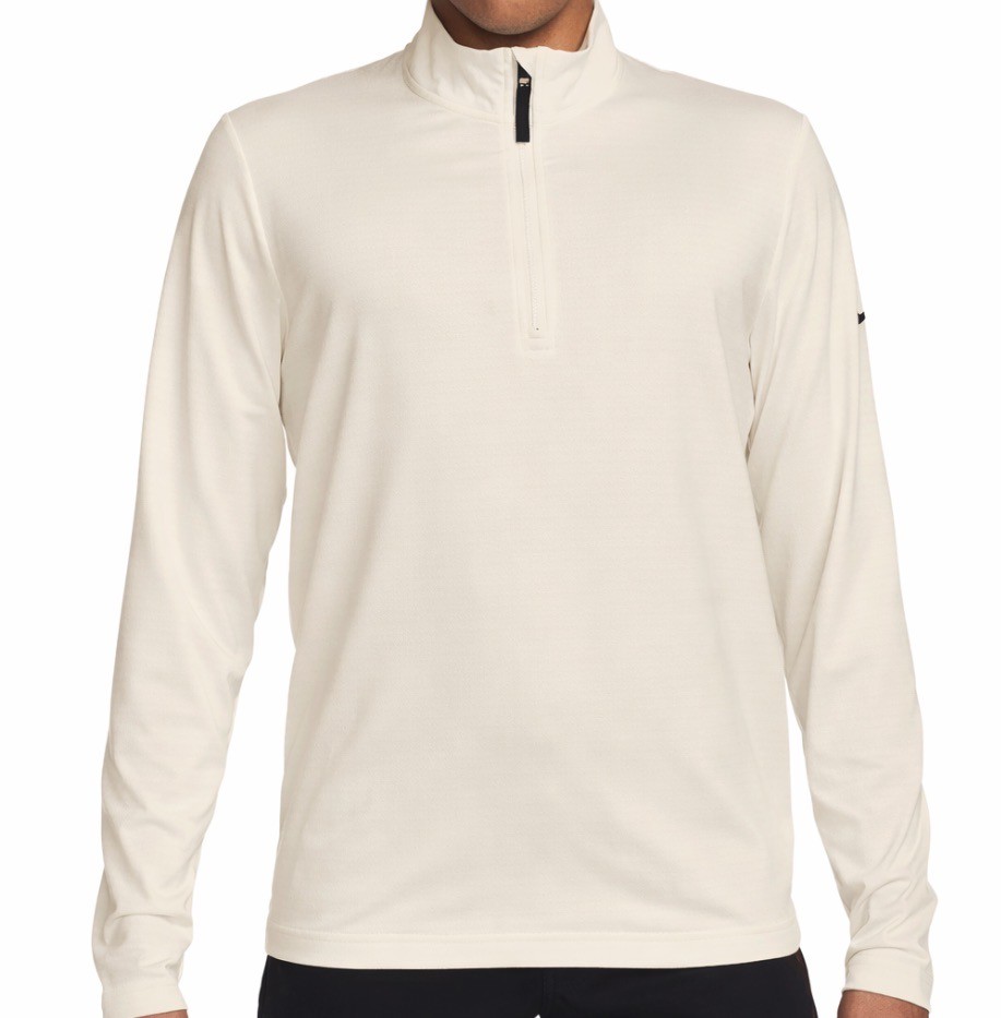Nike Dri-Fit Victory 1/2 Zip Golf Jacket Pullover Off White FD5837