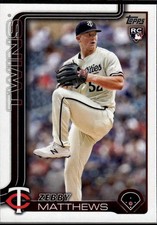 Zebby Matthews 2025 Topps Minnesota Twins Rookie #283