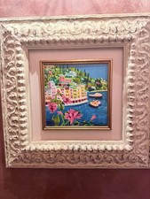 ATHOS FACCINCANI 20x20 olio su tela PORTOFINO con autentica