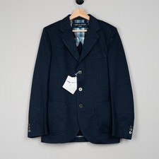 Comme Des Garcons Homme SS14 Houndstooth Blazer Blue