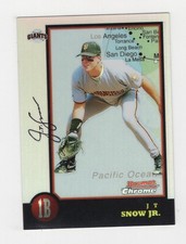 1998 BOWMAN CHROME INTERNATIONAL REFRACTOR J.T. SNOW SAN FRANCISCO GIANTS #288