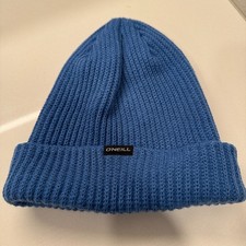 ONeill Beanie Hat Cap Blue Ribbed Skate OSFM Outdoor Lounge Casual Winter Snow