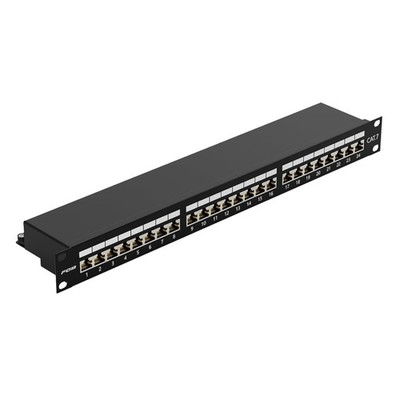 Patchpanel 24 Ports Netzwerkkabel Verteilerfeld für Rackeinbau geschirmt