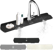 Kitchen Sink Splash Guard Gen2-30" X 6'' Silicone Sink Mat Splash Guard Fit for