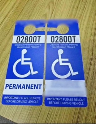 Handicap Parking sign  Disabled Parking Permit Hanger Tag ... 