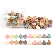 100Pcs Colorful Mini Flower Hair Clips Set, Small Hair Clips Mini Hair Claw Cli