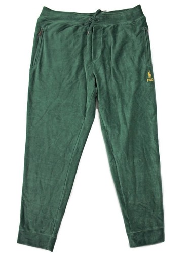 Polo Ralph Lauren Mens Corduroy Jeans XL Jogger Style Elastic Waist Taper Green