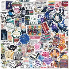 MiStar 102 PCS SJM Fantasy Book Stickers, Holographic Bookish Acotar Stickers fo