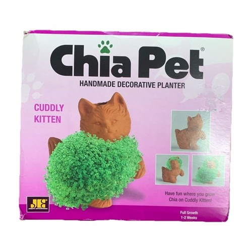 VTG Chia Pet Handmade Decorative Planter: Cat - New Unopened Cuddly Kitten