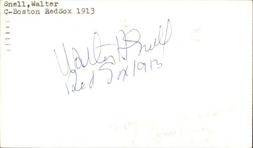 Walter Snell signed 3x5 Karteikarte geschnitten Autogramm Den