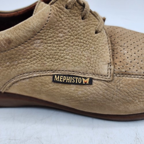 Mocassino Mephisto Air Jet casual in pelle Oxford beige UOMO US 12 stringati - Foto 4 di 17